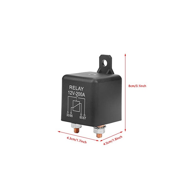 WM686 Car Start Relay, 12V 200A 4-Pin High Performance Relay,