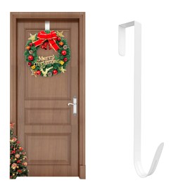 LEISURE CLUB Door Hook, Christmas Wreath, Hanging Door, Decorative Hook, Door Hanger, Door, Garland Hook, Easy to Install, Metal Hook, Hanger Holder, Entryway, Accessories, Decoration (White, 12.2