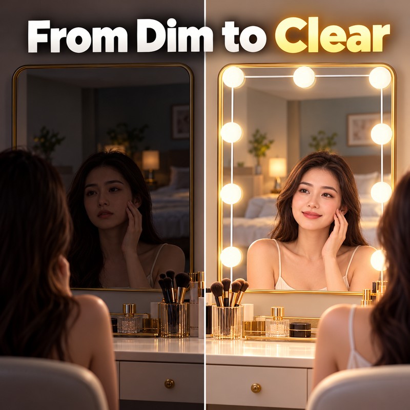 USB LED Vanity Mirror Lights – Dimmable 5V Makeup Mirror