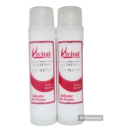 2 Pack Vivital Keratina Colágeno Tratamiento Sellador Inst