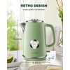 Electric Kettle 1.8L with Temperature Gauge, 1500W Fast Boiling Electric