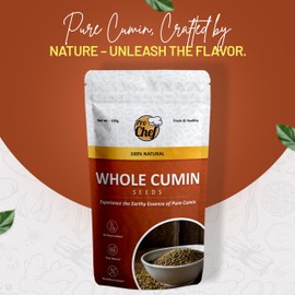 ProChef Whole Cumin Seeds – High in Iron & Antioxidants, 100% Natural Jeera for Digestion, Curries, Spice Mixes & Global Recipes