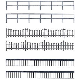 Auhagen 42 558 42558.0-Eisenzaun und geländer, Gesamtlänge 2240 mm, bunt, S