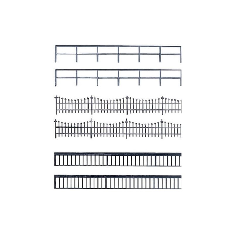 Auhagen 42 558 42558.0-Eisenzaun und geländer, Gesamtlänge 2240 mm, bunt,