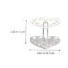 MERRYHAPY Acrylic Lip Liner Stand Makeup Brush Holder 2pcs Heart