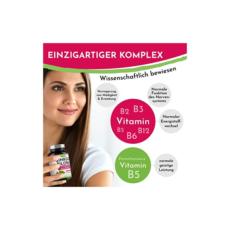 Vroody Vegan Ginkgo Biloba Extract 6000mg high dose - with