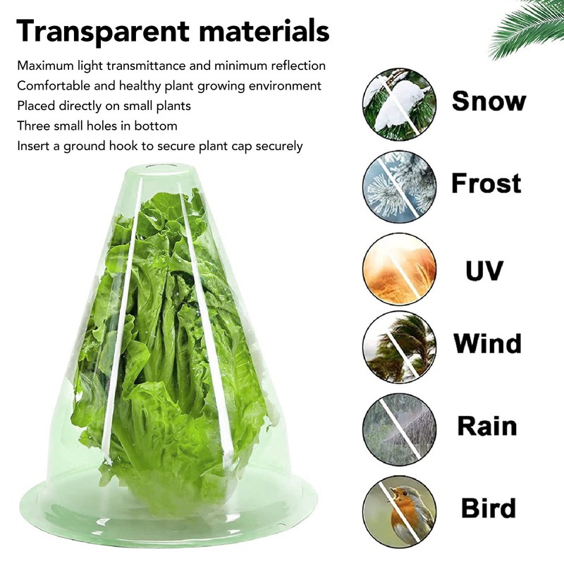 12Pcs Garden Cloches Plastic Multifunctional Plant Covers Protectors Dome Bell