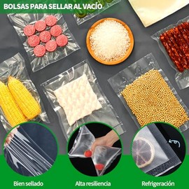 100PCS Bolsas para Sellar al Vacío Bolsa de Vacío de Gofradas para Alimentos Bolsas de Plástico para Bolsas Envasar al Vacío para Conservación y Cocción (50pcs 20 * 30cm + 50pcs 17 * 25cm)