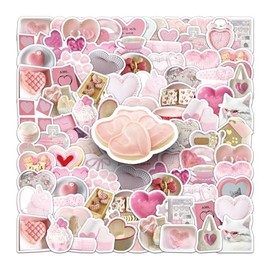 50 PCS Stickers for Love ins Water Bottle|Vinyl Waterproof Sticker Laptop Skateboard Phone Car Decals for Teens Adults Party Favors Supplies Decor (Loving Heart Decals)