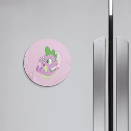 Unbranded My Little Pony Cartoon Spike The Drago | 4'' X 4'' Round Decorative Magnet