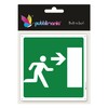 Pubblimania Emergency Exit Right Sign Made of Aluminium Metal 3