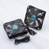 Rowiz 2pcs DC 5V 120mm (12cm) Case Fan with Protective