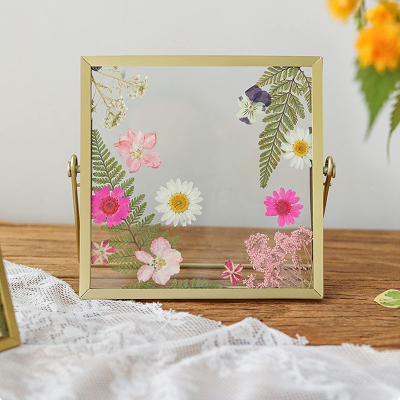 Merkaunis 12 Pieces Glass Picture Frame Metal Floating Frame