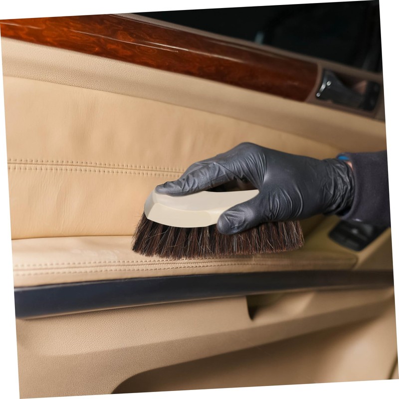 Alipis Car Interior Cleaning Brush Set 2pcs Soft Bristle Car