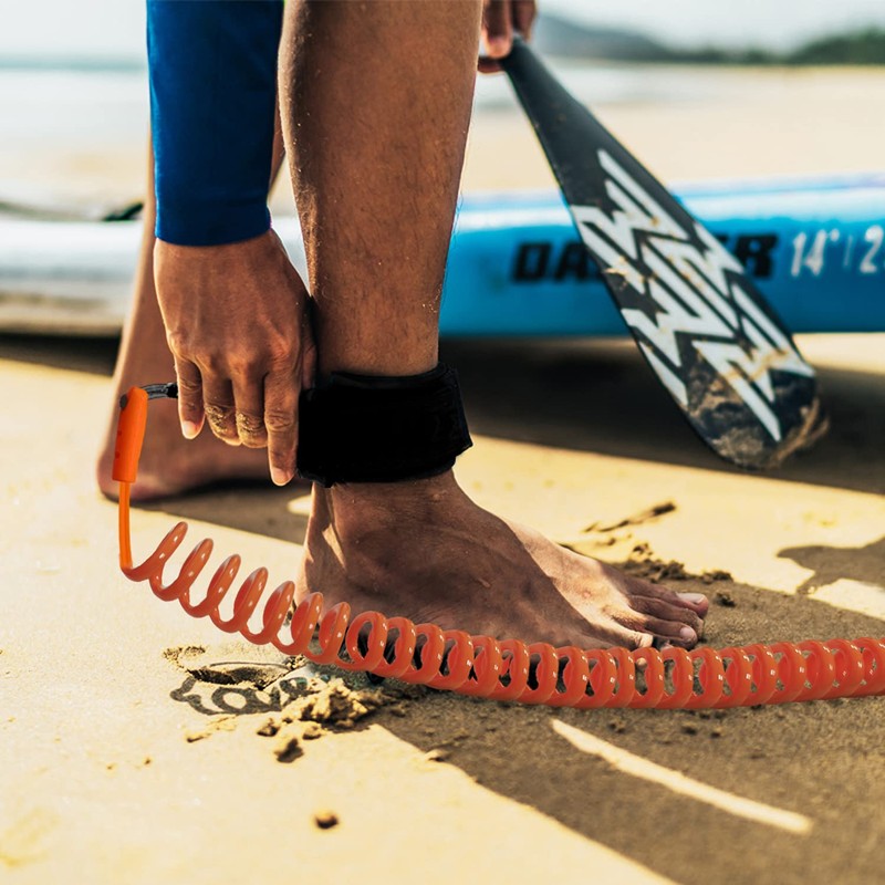 Tusenpy 10 ft Surf Leash, Retractable Surfboard Leash, Safety Lead,