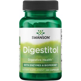 Swanson | Digestitol con encimas y BioPerine 60 Cápsulas