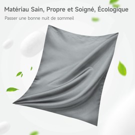 Pillowcase 60 x 60 cm Satin Very Soft 2 Pieces Care for Your Skin and Hair Pillowcase 60 x 60 cm Satin (Dark Grey, 60 x 60 cm)