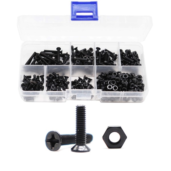 binifiMux 360pcs M3 x 4mm/ 6mm/ 8mm/ 10mm/ 12mm/ 16mm