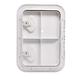 SEAFLO Marine Boat Deck Rectangular Access Hatch - 12.4" x 17.32" (315mm x 440mm) 180° Opening Lid, Non-Skid, Corrosion and UV Resistant, 4-Year Warranty! (White, Standard)