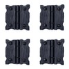 4 Pack 2 Inch Black Wrought Iron Hinges - Decorative
