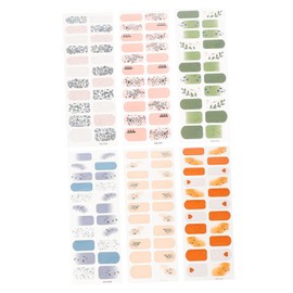 Vaguelly 6pcs Gold Foil Nail Stickers Tearable Nail Art Decals for Women DIY Manicure Easy Application for Salon Supplies