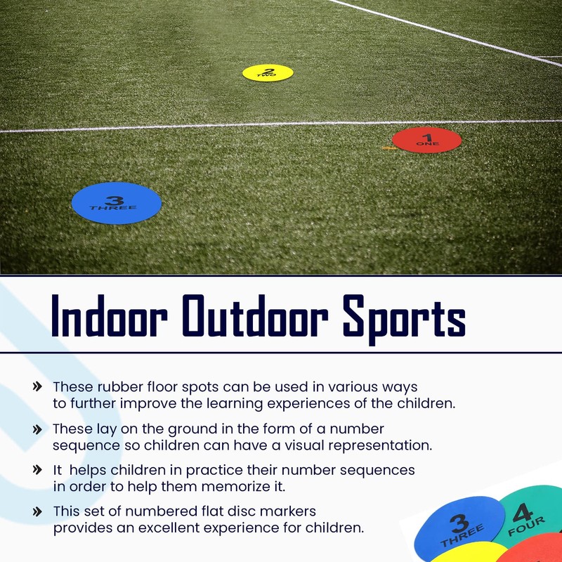 Splay Sequence Numbered Markers Circle | Indoor Outdoor Sports Training
