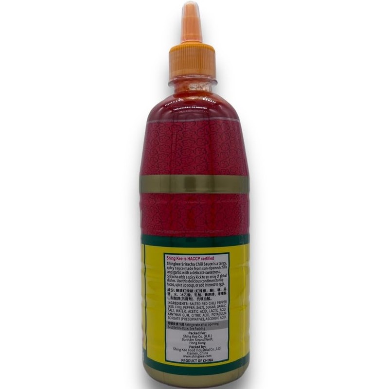 Shing Kee Sriracha Hot Chili Sauce - 28 oz., Bigger