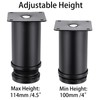 BTSKY 4Pcs 4 Inch Adjustable Replacement Furniture Legs Feets -