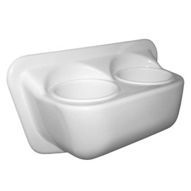 KLEARSTAND Marine Drink Caddy, Double Cup Holder, Acrylic Capped ABS Plastic, Scratch Resistant, Great for Boats, Campers, and RVs. (White)