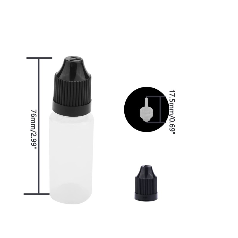 Pxyelec 15ml Plastic Squeeze Bottles LDPE Squeeze Bottles Eye Liquid