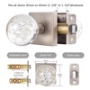 HIEMEY Passage Hall Closet Door Knobs Interior, Round Clear Bubble