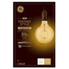 GE Lighting Large Vintage LED G40 Warm Candlelight, Amber Glass,