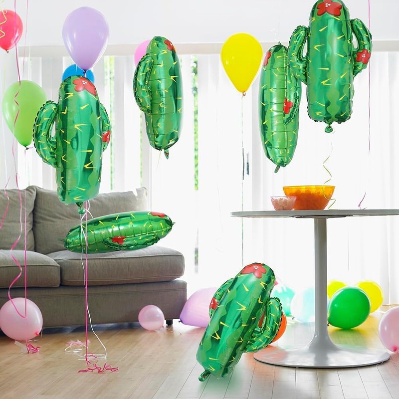 3 PACK of Large Cactus Balloons 29" Giant Cactus Balloons
