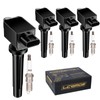 Set of 4 Ignition Coil Pack and Spark Plugs Fits