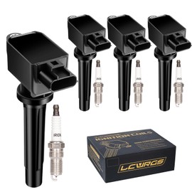 Set of 4 Ignition Coil Pack and Spark Plugs Fits for 2.0 2.5 Mazda 3 Mazda 6 CX5 CX-5 CX3 MX5 CX-3 MX-5 Mazda3 Mazda6 2012 2013 2014 2015 2016 2017 2018 2019 Replaces UF656, 5C1894