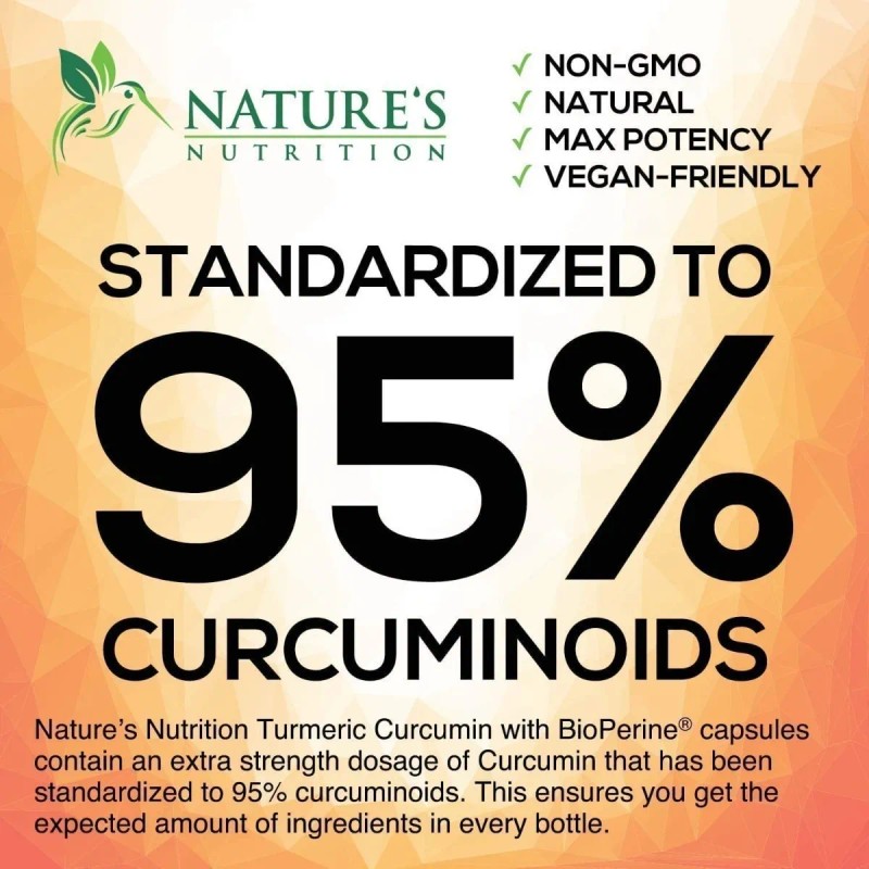 Nature's Nutrition Curcuma Y Gengibre 1950 Mg 60 Cápsulas