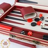 15 Inches Backgammon Sets for Adults Leather Travel Backgammon Set