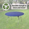 Kwik-Covers 72" Round Fitted Plastic Table Covers, Bundle of 5