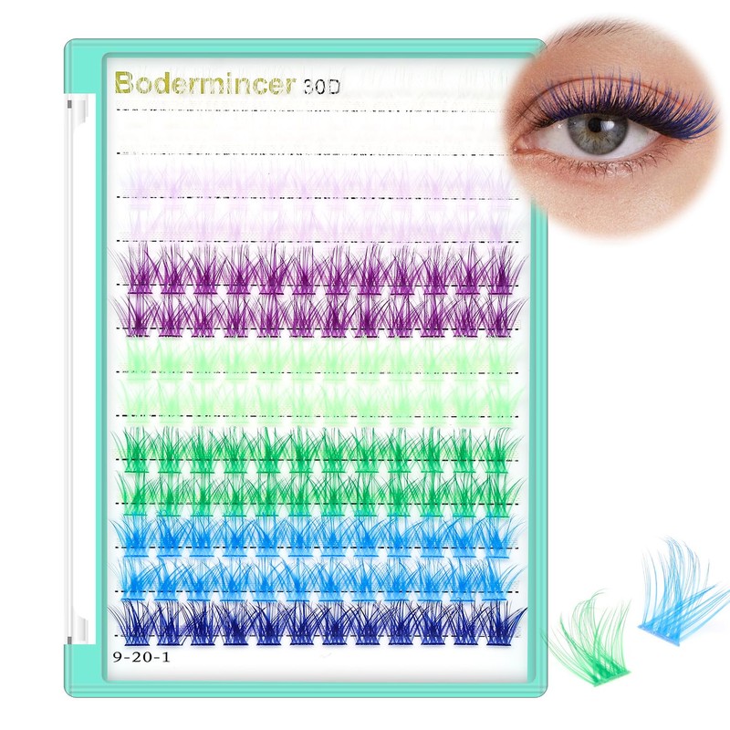 Bodermincer Extensiones de pestaas en grupos, 10-12-14-16 mm Mix14-16-18 mm