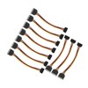 10 Pack SATA Cables 15 Pin 90 Degree Male to