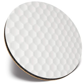 Round Single Coaster - Golf Ball Texture Golfing Game Balls |Glossy Quality Coasters | Tabletop Protection for Any Table Type #45187