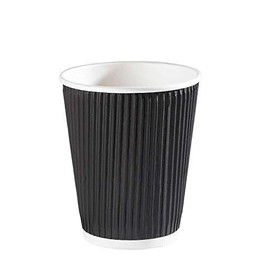 We Can Source It Ltd – 12oz. Kraft Ripple Paper Cups - Eco-Friendly Drinkware 100% Compostable Recyclable – Great for Tea, Coffee, Hot Drinks - 50-Pack