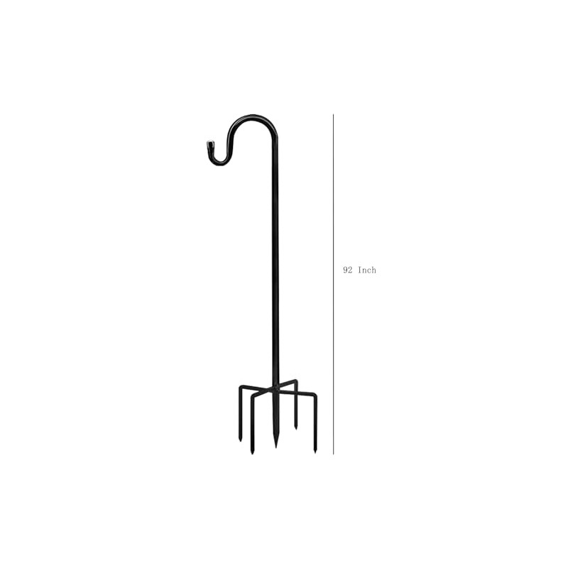 Akeydeco Bird Feeders Pole,Shepherds Hooks for Outdoor 1 Pack 92