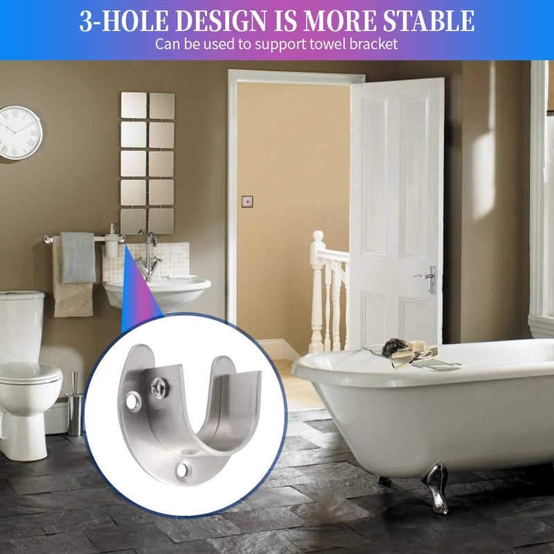 Creatyi Heavy Duty Closet Rod Brackets Closet Shower Rod Bracket