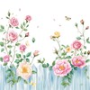 Dazzlewall Flower Shower Curtain 180 x 180 cm, Pink Roses