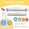 Adjustable Rolling Pin with 4 Thickness Rings for Baking, 17”