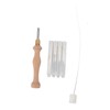 Punch Needle Tool Solid Wood Handle Adjustable 5mm 3.5mm 2.5mm