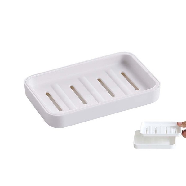 SULIUDAJI 1 Piece Soap Dish with Drain for Bathroom Shower