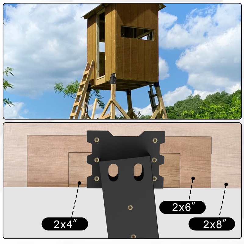Toriexon Deer Blind Brackets, Outdoor 4 x 4 Platform Bracket,