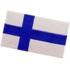 EmbTao Finland Flag Patch Embroidered National Morale Applique Iron On